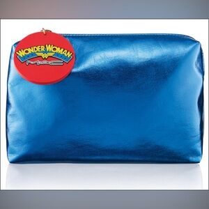 70. MAC Cosmetics Wonder Woman Bulletproof Blue Makeup Bag- limited edition